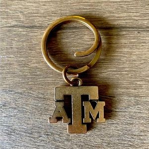James Avery bronze Texas A & M key ring